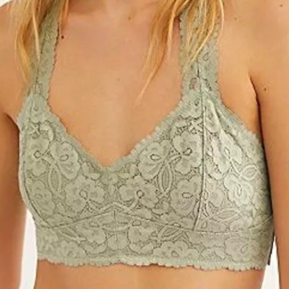 Free People Other - Free People Lace Racer Back Sagebud Bralette XS